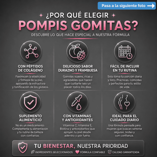 POMPIS™ Gomitas Reafirmantes Para Tus Gluteos