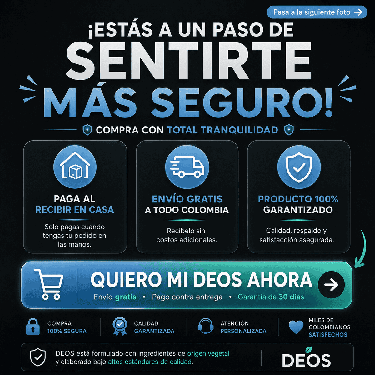 Pastillas DEOS® Despídete Del Mal Olor Desde Adentro