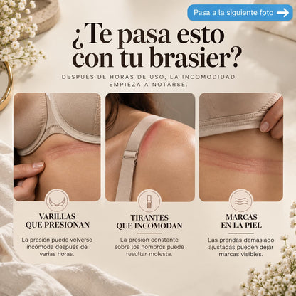 Brasier Ideal Zanna - sin varillas ni costura, con realce natural (PROMO X3)