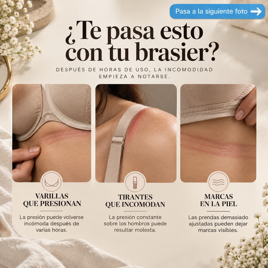 Brasier Ideal Zanna - sin varillas ni costura, con realce natural (PROMO X3)