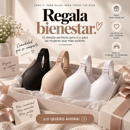 Brasier Ideal Zanna - sin varillas ni costura, con realce natural (PROMO X3)