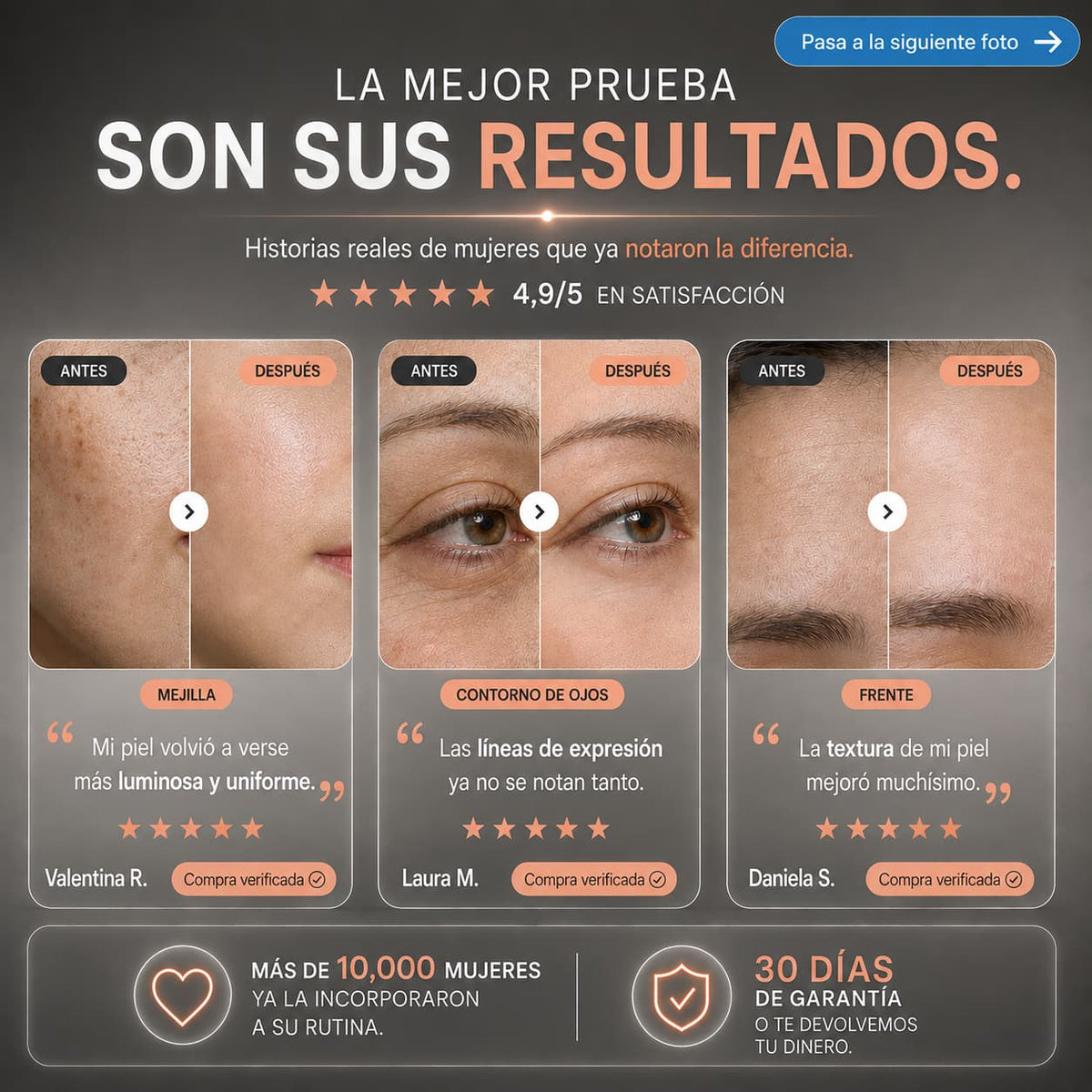 Sérum facial PDRN de salmón - reafirma, renueva e hidrata.