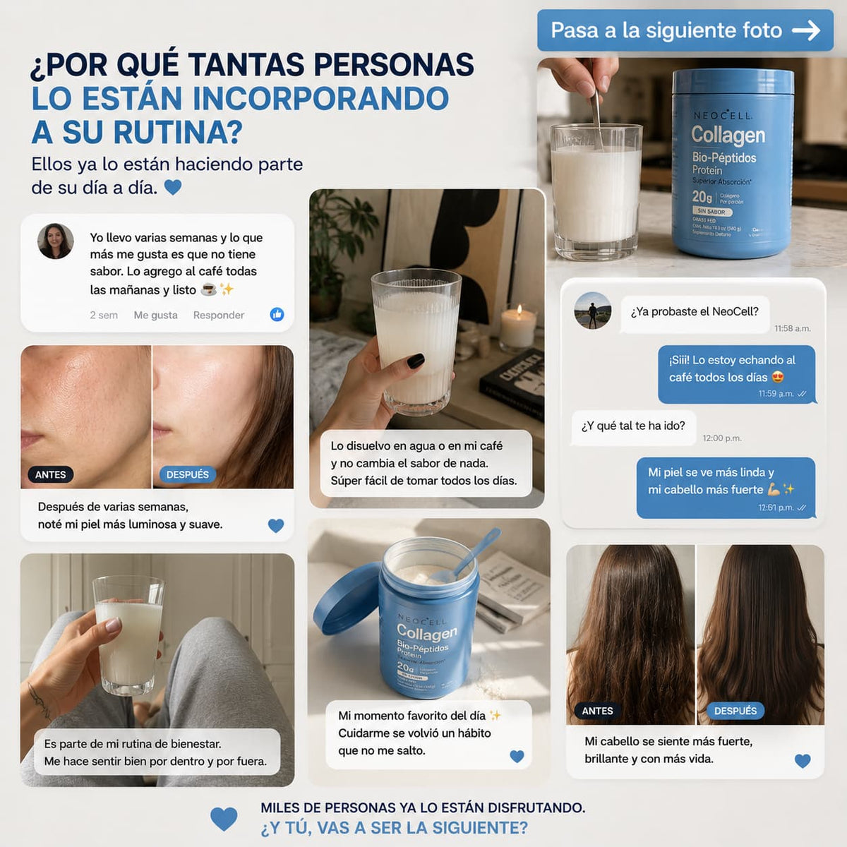 NeoCell Collagen Bio-Péptidos™ Fórmula Premium · Alta Absorción