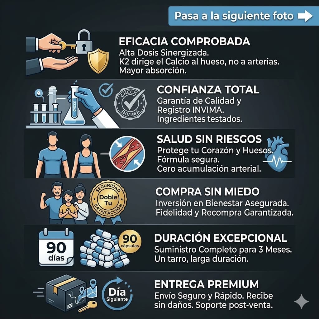 Vitamina D3 + K2 huesos fuertes, corazón sano