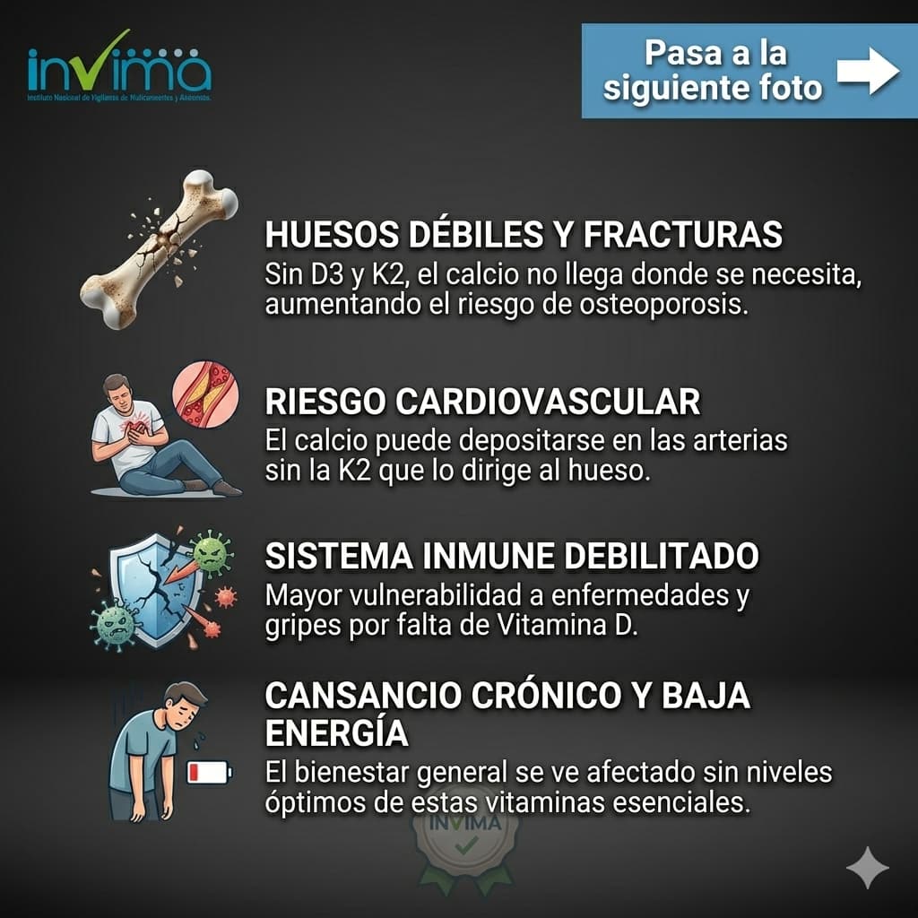 Vitamina D3 + K2 huesos fuertes, corazón sano